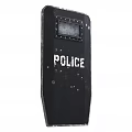 Black Police Shield With Metal Rivets And POLICE Lettering Design
