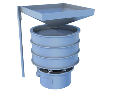 Industrial Vibrating Screening Equipment With Top Hopper And Multi Layer Screens 3d model