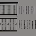 Various Metal Fence Railing Designs With Decorative Patterns And Styles 3d model