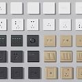 Modern Electrical Switch Panels With White Black Beige Colors And Various Design Styles