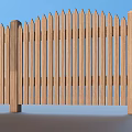 Wooden Garden Fence With Pointed Top Design For Outdoor Backyard Landscape Decoration