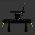 Black And Yellow Agricultural Tractor Attachment With Wheels Frame And Connection Arm