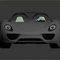 Silver Convertible Sports Car With Sleek Design Green Accent Wheels And Reflective Surface