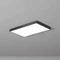 Modern Square Ceiling Light With Black Frame And White Panel On Ceiling 3d model