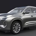 Silver Modern SUV With Sleek Exterior Design Stylish Front Grille And Alloy Wheels