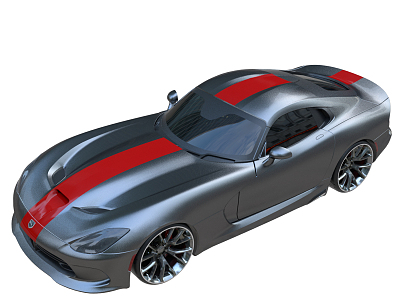 Hyundai sports car Dodge Viper Car 3d model