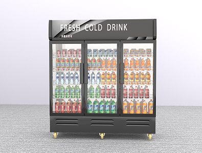 Refrigerator Commercial Freezer Beverage Cabinet Beer Cabinet Wine Cabinet Fresh-keeping Cabinet Refrigerated Display Cabinet Internet Cafe Beverage Cabinet 3d model