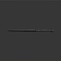 Vintage Scimitar Weapon With Curved Metal Blade And Decorative Handle