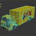 Yellow Commercial Box Truck With Red SKOL Lettering On Body