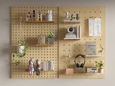 Hole board wall decoration pendant 3d model
