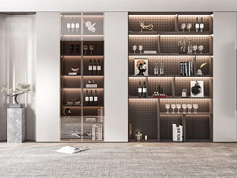 Modern Wine Cabinet 3d model