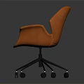 Modern Stylish Comfortable Chairs With Gray White Orange Colors And Metal Legs