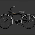 Vintage Bicycle With Black Body Silver Fenders And Classic Design