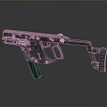 Modern Black Tactical Military Weapon with Rail System Ergonomic Grip and Accessories