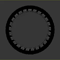3D Rendered Modern Tire With Black Outer Tread And Blue Inner Structure