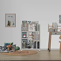 White Multi tiered Bookcase With Colorful Storage Bins For Kids Books And Toys