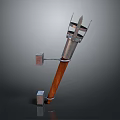 Metal And Wooden Construction Component Featuring Square Block And Top Frame Design