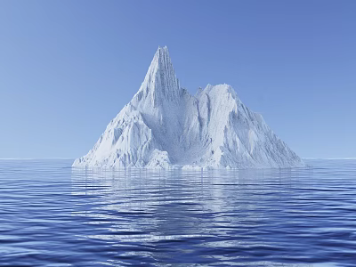 Breathtaking Arctic Landscape With Majestic Iceberg And Calm Blue Ocean Under Clear Sky 3d model
