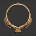 High Quality Golden Carved Hardware Tool with Gemstone Accent and Ornate Design