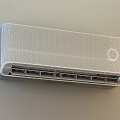 Sleek White Air Conditioner Fan With Digital Temperature Display And Grille Air Outlet