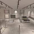 Guys and Soul Men's Clothing Store Modern Open Storefront With Display Racks And Lighting