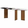 Modern Console Table With Marble Top And Gold Metal Legs For Home Interior