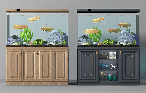 New Chinese Fish Tank Fish Tank Combination 3d model