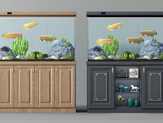 New Chinese Fish Tank Fish Tank Combination 3d model