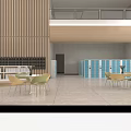 Simple Lobby Hall Library Foyer 3d model