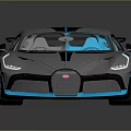 Sleek Modern Sports Car Exterior Design With Gray Black Body Blue Accents And Rear Spoiler