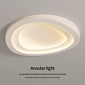 Sleek Modern Annular Ceiling Light with Soft Indoor Living Room Lighting Design