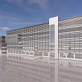 Modern factory warehouse 3d model