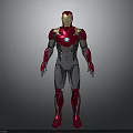 Iron Man Armor 3D Model With Red Silver And Gold Accents Design Details