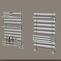 Stylish White Wall Mounted Radiator with Towel Shelf and Bathroom Accessories