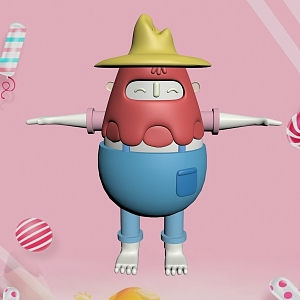 character cartoon modeling 3d model