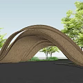 New Chinese Style Gallery Frame Bamboo Landscape Gallery 3d model