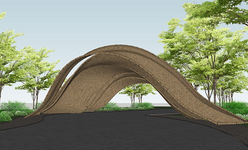 New Chinese Style Gallery Frame Bamboo Landscape Gallery 3d model