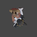 Anthropomorphic Husky And Wolf Game Movie Characters Waving Standing In 3D Render