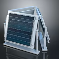 Adjustable Solar Panel Mounting Structure With Durable Metal Frame and Stable Base