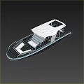 Modern Yacht Exterior Design With Open Deck Seating And Canopy