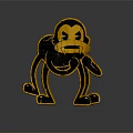 Modern Decorative Ornament Figurine Set with Yellow Black Cartoon Monkey Design for Home Decor