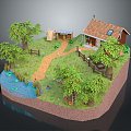 Cartoon Landscape Animation Landscape Landscape Landscape Landscape Rural Landscape Painting Outdoor Landscape Rural Landscape 3d model