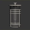 Modern Stainless Steel Ice Bucket With Lid And Metal Stand For Home Use