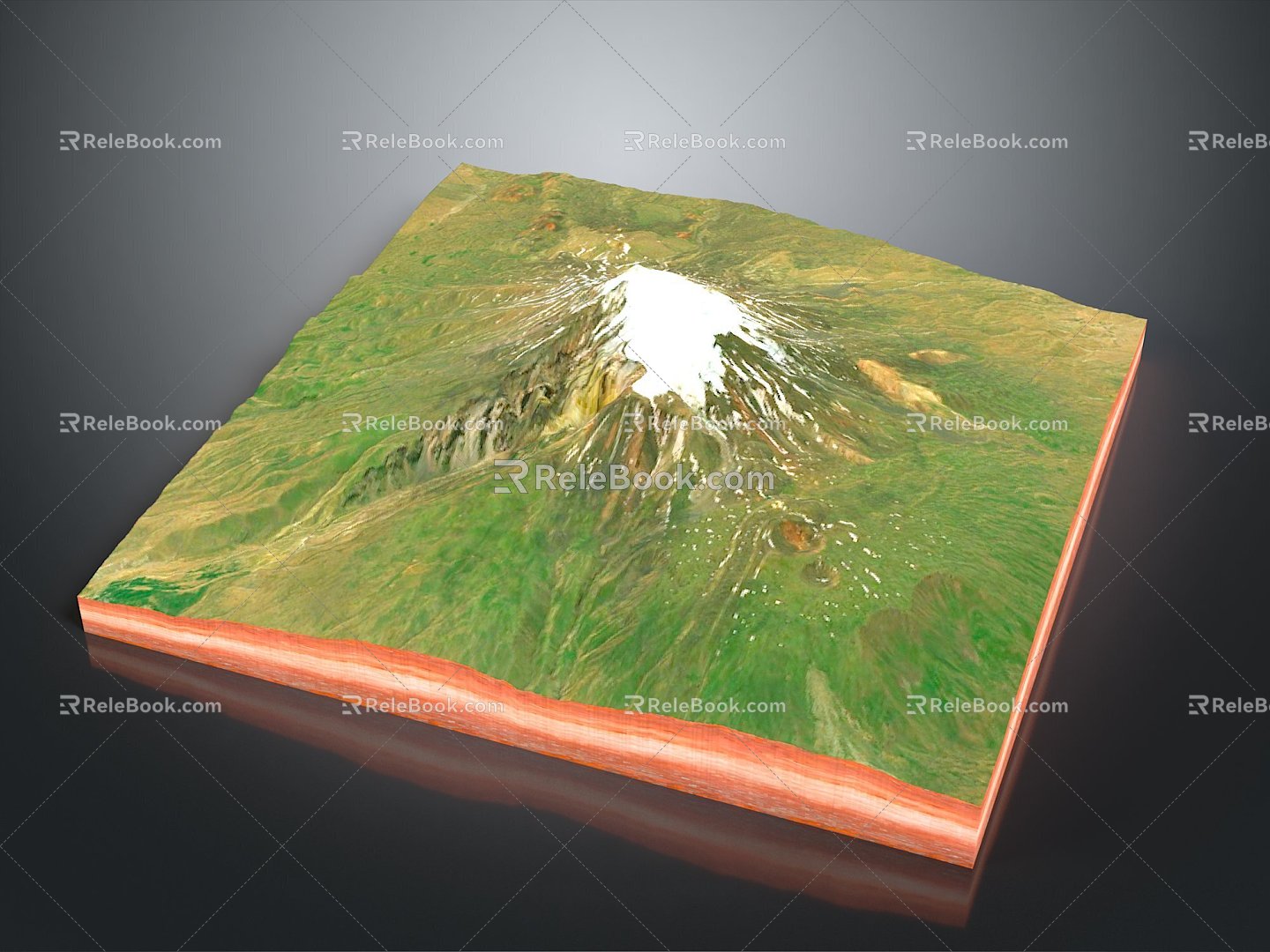 Geo-vein Volcano Volcano Island Terrain Mountain Geomorphology Mountain Range Topographic Map Mountain 3d model