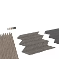 Dark Brown Wooden Flooring With Herringbone Pattern And Natural Wood Texture For Modern Interior