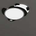 Ultra-thin children's room ceiling lamp Nordic creative panda eye protection bedroom lamp modern simple study lamp 3d model