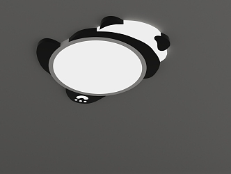 Ultra-thin children's room ceiling lamp Nordic creative panda eye protection bedroom lamp modern simple study lamp 3d model