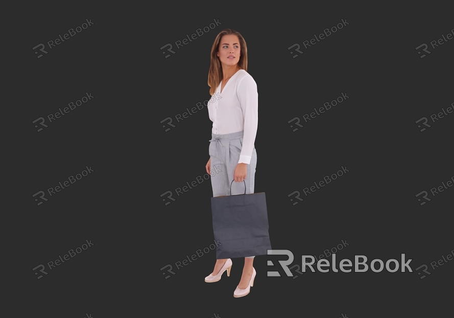 Standing lady business lady temperament lady model