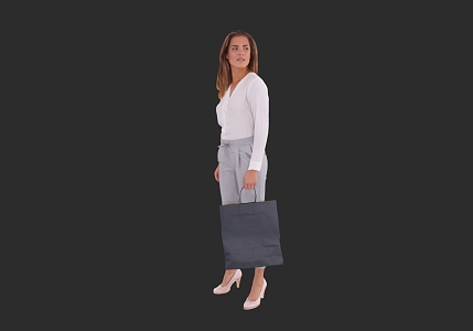 Standing lady business lady temperament lady 3d model