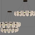Elegant Modern Chandelier With White Leaf Shaped Shades And Brass Frame
